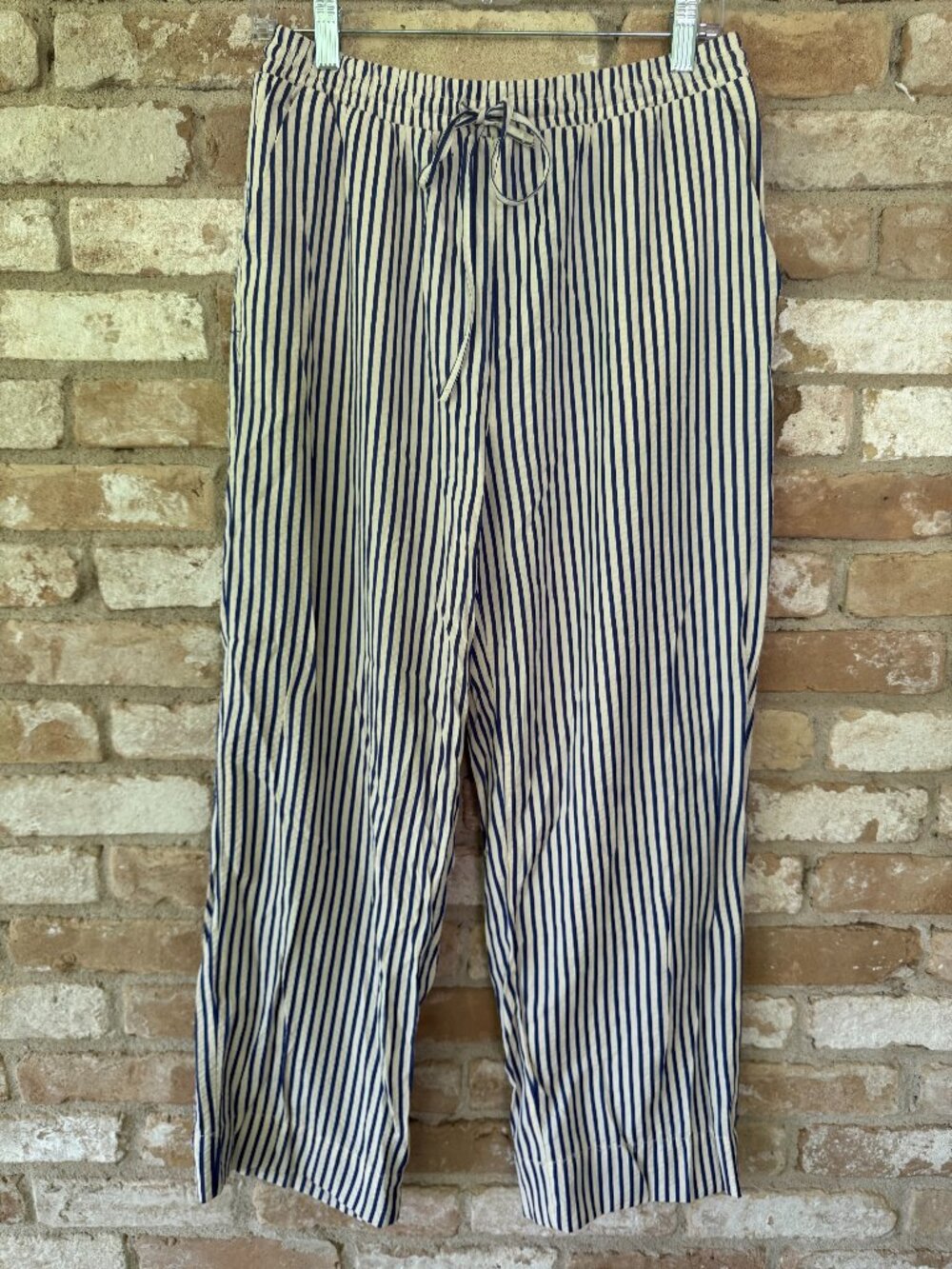 H&M Blue Striped Summer Pants